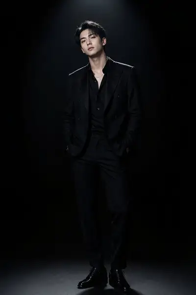 Ensaio fotográfico editorial de moda masculina coreana ultra realista