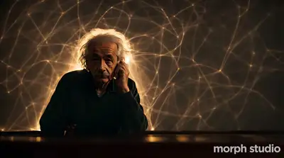 Albert Einstein Contemplating the Universe