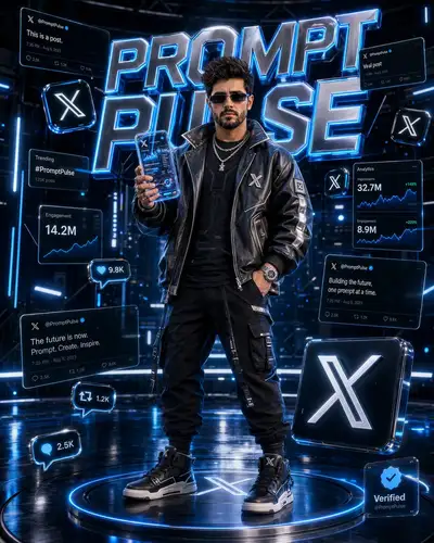 Futuristic X-Inspired Cinematic 3D Portrait