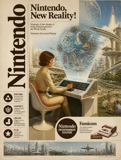 Retro-Futurist Nintendo Magazine Ad (1970s)