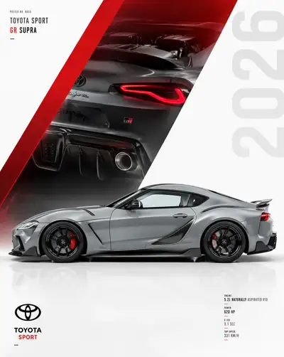 Toyota GR Supra Editorial Supercar Campaign Poster
