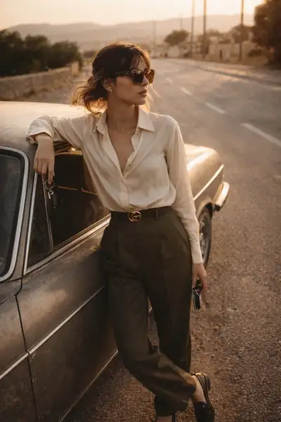 1970年代ヴィンテージファッションモデル写真プロンプト