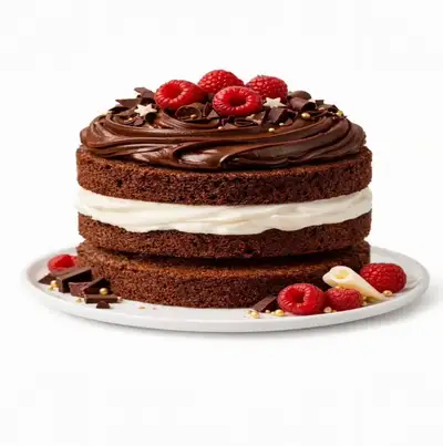 Realistische Schokoladenkuchen-Fotografie- und Bewegungs-Prompts
