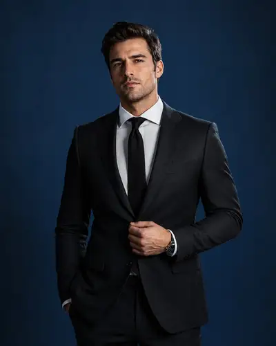 Ultra-Photorealistic Studio Portrait of a Man in Formal Attire