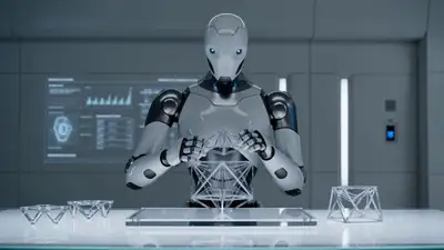 Cinematic Futuristic Robot Assembly Scene