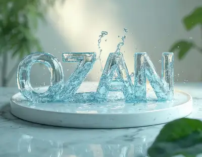 3D Water Text Effect Prompt