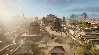 FPV Cinematic Ancient Kushan Empire City