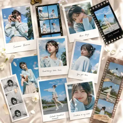 Luxury Polaroid Photo Collage Summer Campaign