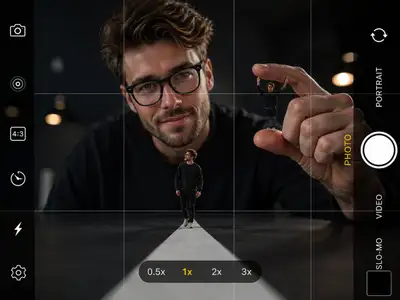 Surreal Forced Perspective Portrait with Miniature Clones