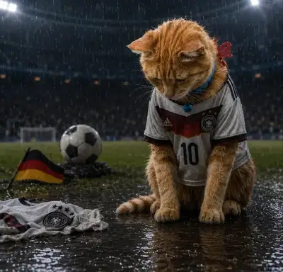 Cinematic Sports Photography: Lonely Cat in Rain
