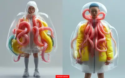 Plastic Jelly Jacket Octopus Fashion