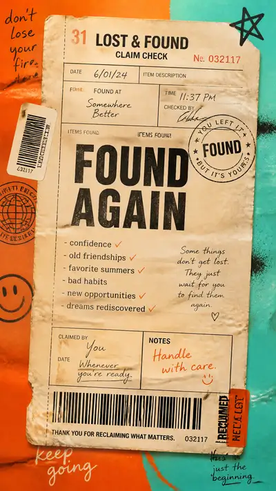 Found Again Lost and Found Claim Ticket Poster