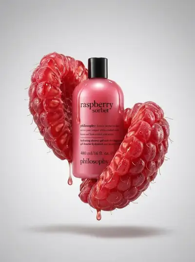 Raspberry Shell Product Photography Prompt
