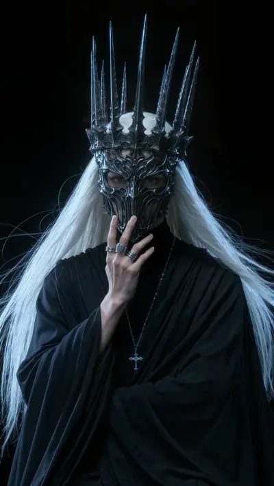 Dark Fantasy Hooded Figure Portrait