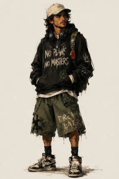 Stylized Urban Fashion Character Prompt
