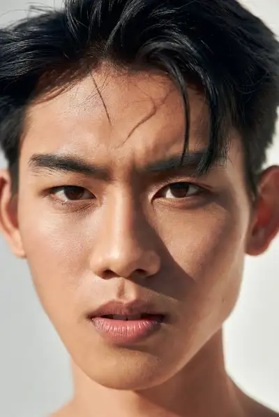 Identitätsgebundenes koreanisches Braut-Soft-Glam-Make-up-Porträt