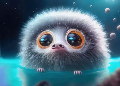 Strange Furry Animal in Martian Lake