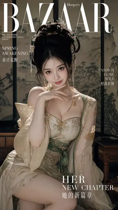 中国風オートクチュールファッション誌表紙