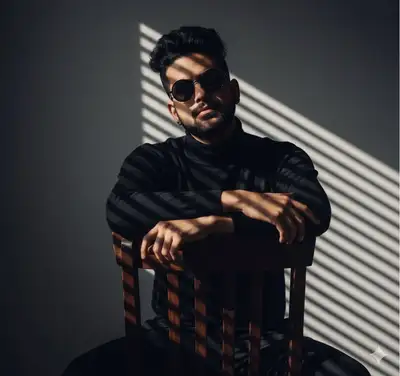 Cinematic 8K Portrait with Venetian Blind Lighting