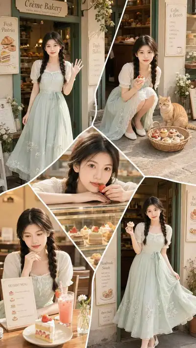 Soft Spring Bakery Collage Portrait