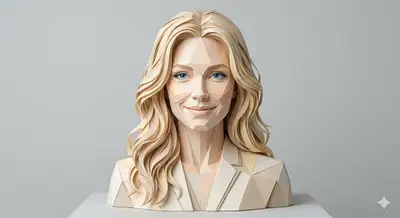 Paper Sculpture Portrait of a Woman