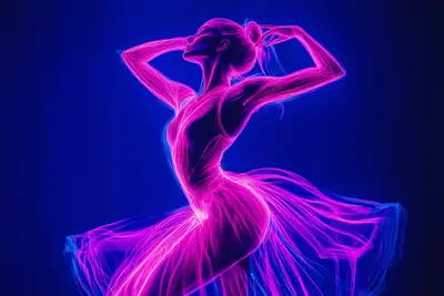 Neon Luminescent Silhouette Base Prompt