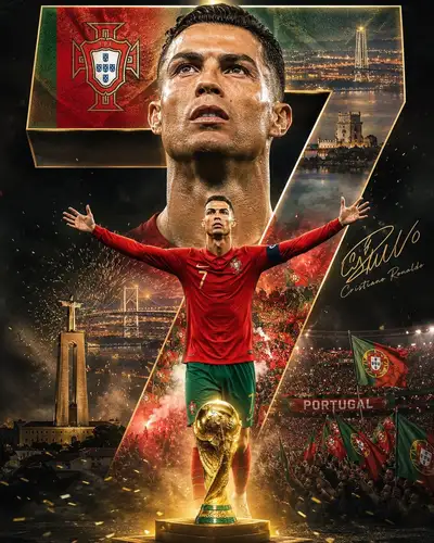 Legendary football tribute poster with giant jersey number template