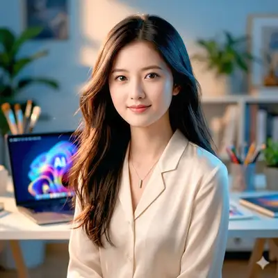 Ultra-Realistic Portrait of East Asian Woman in Workspace