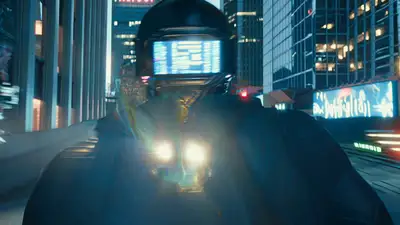Cybernetic Helmet Rooftop Chase POV