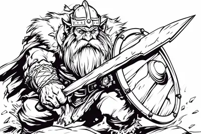Black and White Vector Line Art Prompt
