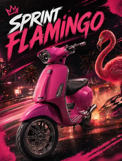 Swap the motorcycle in a promotional thumbnail design