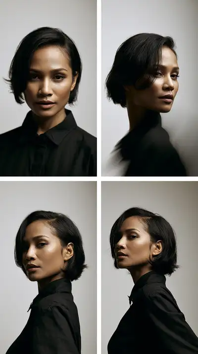 Fashion model 2x2 pose grid poster prompt