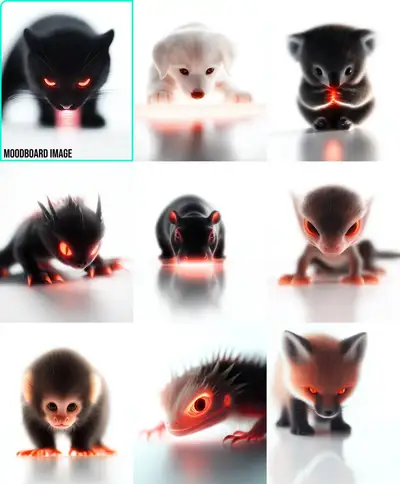 Baby Animal White Studio Midjourney Prompt