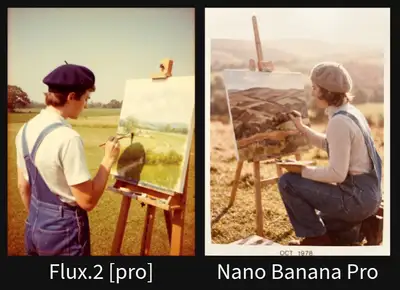 1970s Disposable Camera Painting Scene