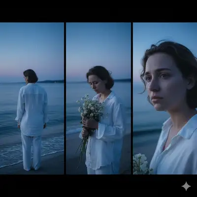 Tríptico Cinematográfico de Playa en la Hora Azul