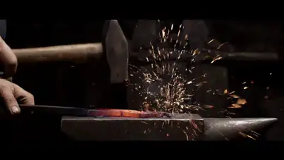 Blacksmith Forge Text Effect Video Prompt