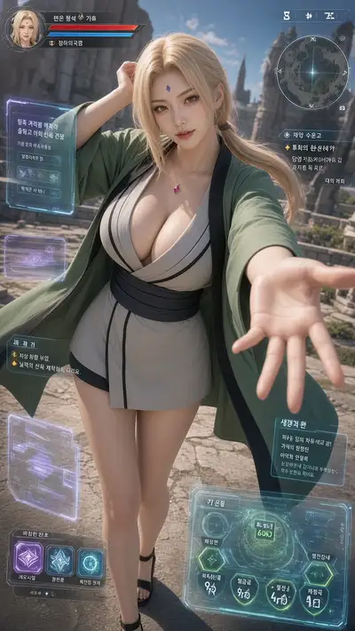Photorealistic Tsunade Cosplay Selfie Prompt