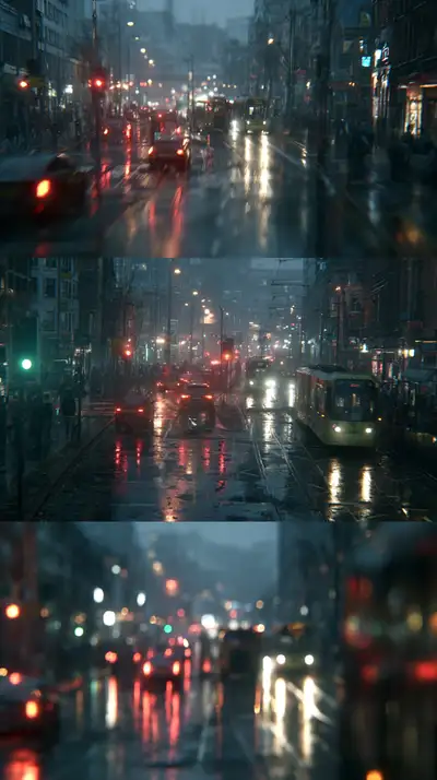 City rush-hour traffic chaos realism prompt