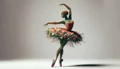 3D Flower Bud Sculpture Prompt