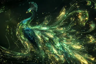 Radiant Crystalline Subject with Ethereal Light