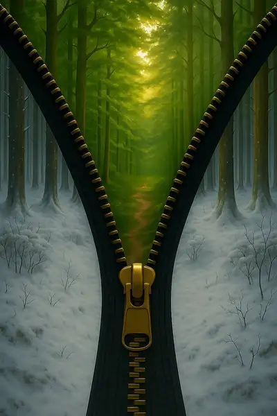 Surreal Zipper Portrait