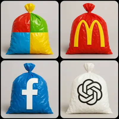 Plastic Trash Bag Product Photo Template