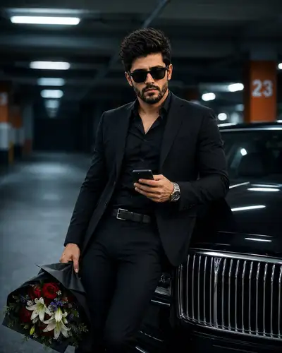 Cinematic Fashion Portrait in Garage