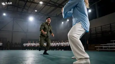 Scène de combat d'arts martiaux en salle de sport, Seedance 2.0
