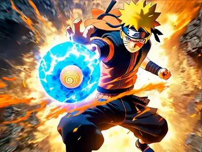 Naruto Rasengan Sphere Action Scene