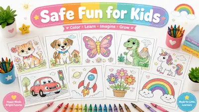 Safe fun for kids coloring app closing screenshot