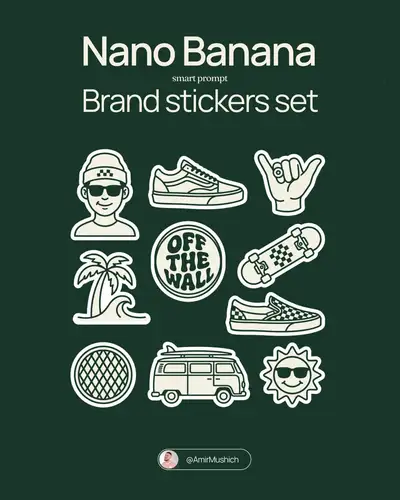 Brand Sticker Sheet Vector Illustrator
