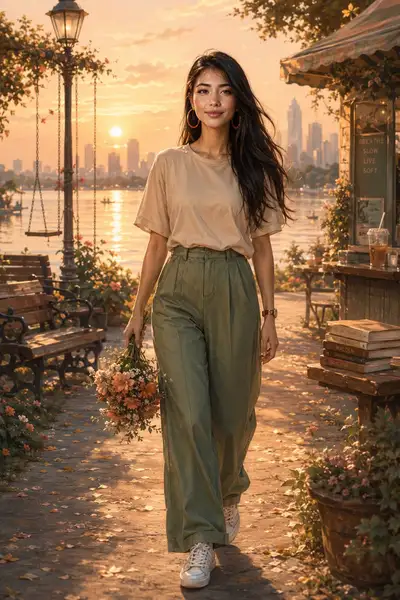 Golden Hour Lakeside Portrait