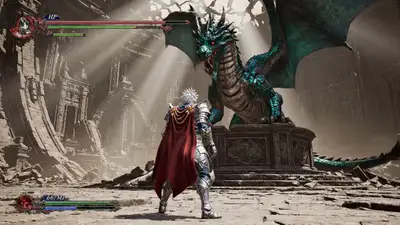 Cinematic JRPG Dragon Boss Battle Prompt for Veo 3.1
