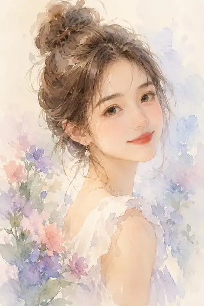 Matching Watercolor Anime Portraits